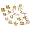 Wholesale Women's Titanium Steel Earrings Gold Plated Retro Simple Geometric Style With 18K Vacuum Plating In Furnace