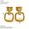 Wholesale Women's Titanium Steel Earrings Inlaid With Zirconia In Letter Number Text Shapes