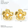 Wholesale Women's Titanium Steel Earrings Set With Imitation Pearls In Flower Shape