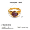 Wholesale Women's Titanium Steel Electroplated Cartoon Character Open Ring Accessories