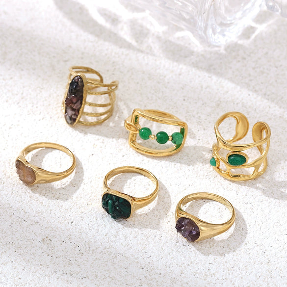 Wholesale Women's Titanium Steel Electroplated Cartoon Character Open Ring Accessories