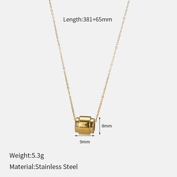 Wholesale Women's Titanium Steel Electroplated Geometric Cross Chain Simple Pendant Necklace