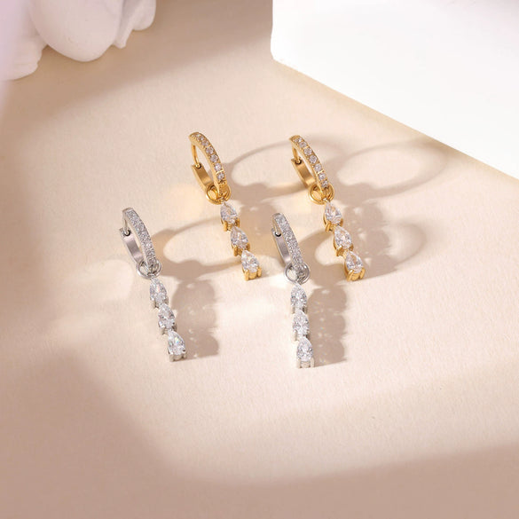 Wholesale Women's Titanium Steel Electroplated Geometric Fashion Light Luxury Earrings