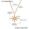 Wholesale Women's Titanium Steel Electroplated Geometric Heart And Eightpointed Star Pendant Necklace