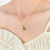 Wholesale Women's Titanium Steel Electroplated Geometric Imitation Pearl And White Seashell Pendant Clavicle Necklace Fashion Niche Jewelry
