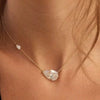 Wholesale Women's Titanium Steel Electroplated Water Drop Shape Necklace