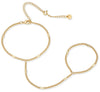 Wholesale Women's Titanium Steel Fashion Bracelet With Small Round Drilled Piece 18K Gold Plated Geometric Pattern Electroplated