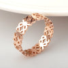 Wholesale Women's Titanium Steel Fashion Jewelry Ring With Hollow Flower And Cartoon Characters Design Rose Gold Plated