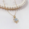 Wholesale Women's Titanium Steel Fashion Light Luxury Geometric Clavicle Chain Necklace With Polish Finish