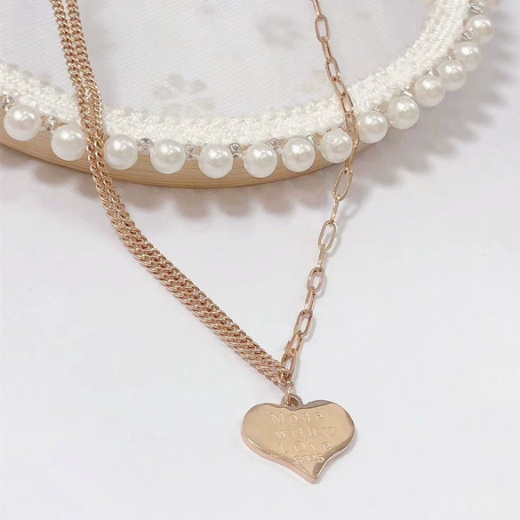 Wholesale Women's Titanium Steel Fashion Light Luxury Geometric Clavicle Chain Necklace With Polish Finish