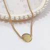 Wholesale Women's Titanium Steel Fashion Light Luxury Geometric Clavicle Chain Necklace With Polish Finish
