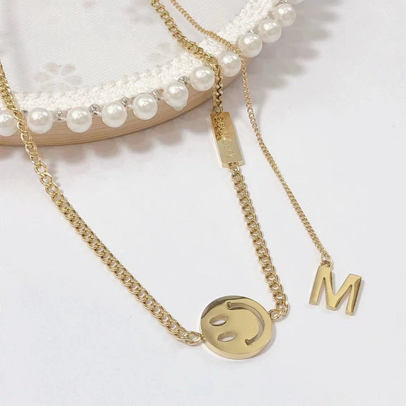 Wholesale Women's Titanium Steel Fashion Light Luxury Geometric Clavicle Chain Necklace With Polish Finish