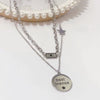 Wholesale Women's Titanium Steel Fashion Light Luxury Geometric Clavicle Chain Necklace With Polish Finish