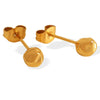 Wholesale Women's 316L Stainless Steel Fashionable Simple Retro Round Balls Electroplated Earrings