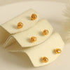 Wholesale Women's 316L Stainless Steel Fashionable Simple Retro Round Balls Electroplated Earrings