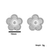 Wholesale Women's Titanium Steel Flower Jewelry Suit With Clover And Plum Blossom Laser Design Electroplated
