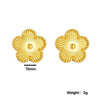 Wholesale Women's Titanium Steel Flower Jewelry Suit With Clover And Plum Blossom Laser Design Electroplated