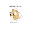 Wholesale Women's Titanium Steel Flower Opening Ring Electroplated Light Luxury Heavy Industry Style