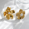 Wholesale Women's Titanium Steel Flower Opening Ring Electroplated Light Luxury Heavy Industry Style