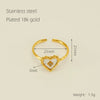 Wholesale Women's Titanium Steel Fourleaf Clover And Heart Love Ring Fashionable Electroplated