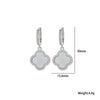 Wholesale Women's Titanium Steel Fourleaf Clover Earrings With Electroplating Treatment