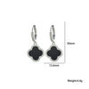 Wholesale Women's Titanium Steel Fourleaf Clover Earrings With Electroplating Treatment