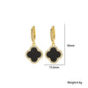Wholesale Women's Titanium Steel Fourleaf Clover Earrings With Electroplating Treatment