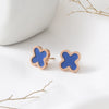 Wholesale Women's Titanium Steel Fourleaf Clover Electroplated Elegant Earrings