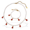 Wholesale Women's 316L Stainless Steel Freshwater Pearl Necklace Fashion Minimalist Electroplating Jewelry