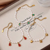 Wholesale Women's 316L Stainless Steel Freshwater Pearl Necklace Fashion Minimalist Electroplating Jewelry