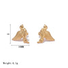 Wholesale Women's Titanium Steel Geometric Bird Earrings With Electroplating