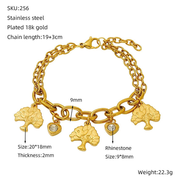 Wholesale Women's Titanium Steel Geometric Bracelet Light Luxury 18K Gold Electroplated