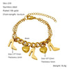 Wholesale Women's Titanium Steel Geometric Bracelet Light Luxury 18K Gold Electroplated