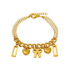 Wholesale Women's Titanium Steel Geometric Bracelet Light Luxury 18K Gold Electroplated