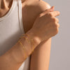 Wholesale Women's Titanium Steel Geometric Bracelet With Gold Color Electroplating