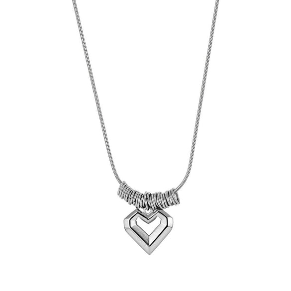 Wholesale Women's Titanium Steel Geometric Calendering Chain Electroplated Sweatshirt Necklace Trendy Highend Accessory