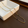 Wholesale Women's Titanium Steel Geometric Collarbone Chain Necklace With Electroplating And Simple Design