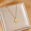Wholesale Women's Titanium Steel Geometric Cross Chain Necklace Electroplated Jewelry