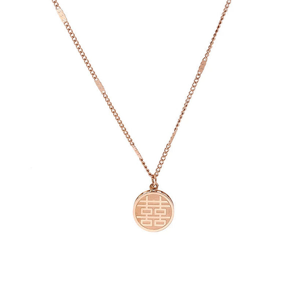 Wholesale Women's Titanium Steel Geometric Cross Chain Necklace Electroplated Jewelry