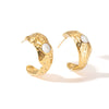 Wholesale Women's Titanium Steel Geometric Cshaped Earrings Plated 18K Gold
