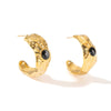 Wholesale Women's Titanium Steel Geometric Cshaped Earrings Plated 18K Gold