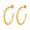 Wholesale Women's Titanium Steel Geometric Cshaped Electroplated Earrings Jewelry
