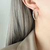 Wholesale Women's Titanium Steel Geometric Cshaped Electroplated Earrings Jewelry
