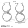 Wholesale Women's 316L Stainless Steel Geometric Curved Line Artistic Electroplated Earrings