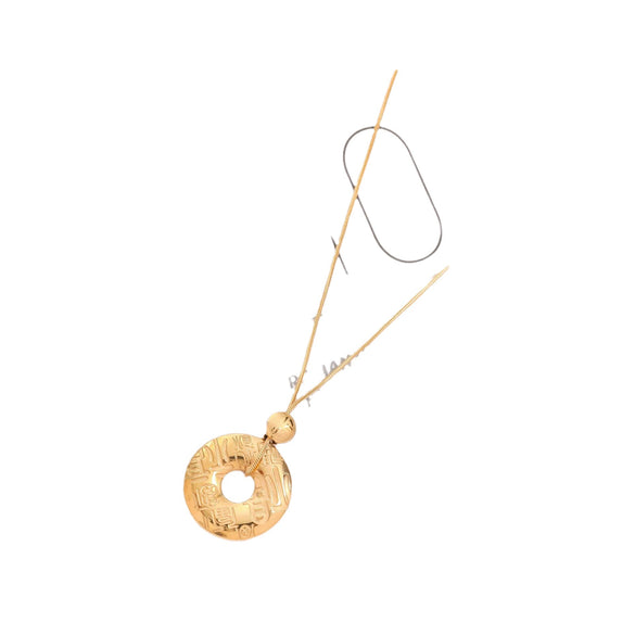 Wholesale Women's Titanium Steel Geometric Donut Clavicle Chain Necklace With Electroplating
