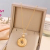 Wholesale Women's Titanium Steel Geometric Donut Clavicle Chain Necklace With Electroplating