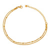 Wholesale Women's 316L Stainless Steel Geometric Double Bracelet Jewelry With Gold Plated Lobster Buckle And Electroplating Design