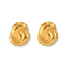 Wholesale Women's Titanium Steel Geometric Double Ring Earrings With Electroplating Treatment