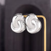 Wholesale Women's Titanium Steel Geometric Double Ring Earrings With Electroplating Treatment