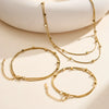 Wholesale Women's Titanium Steel Geometric Doublelayer Calendering Chain Electroplated Necklace